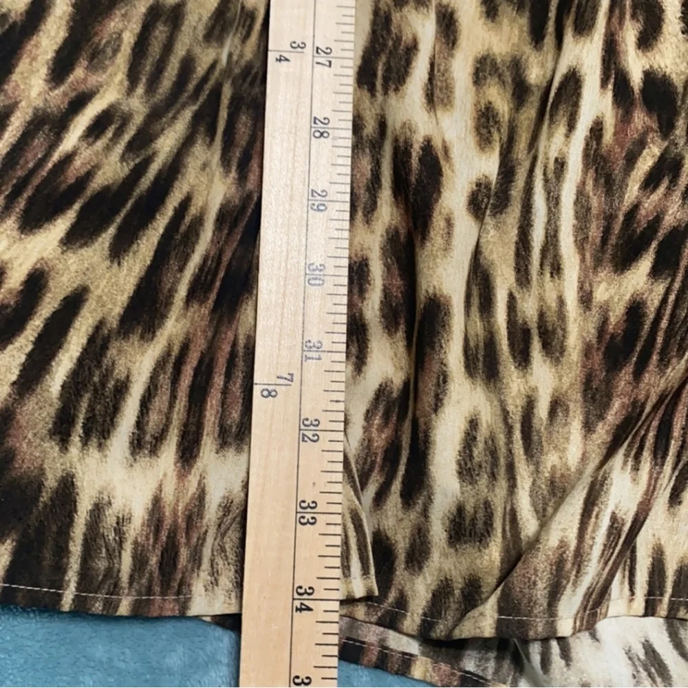 AQUA Sleeveless Animal Print Brown Belted Dress women Size M - Picture 10 of 10